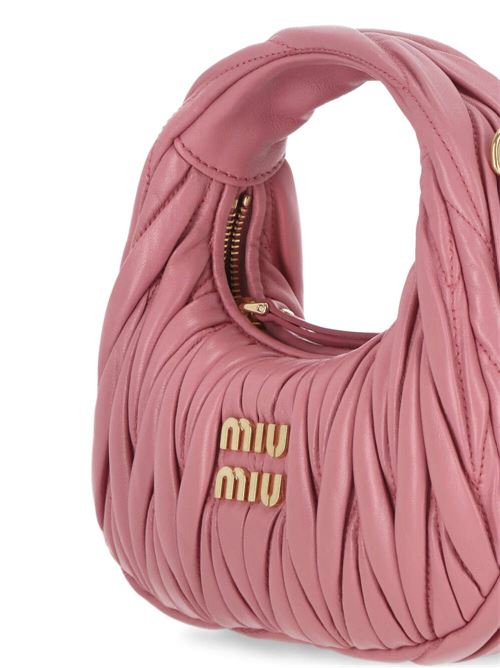 Blush pink nappa leather matelassé bag Miu Miu | 5BP078V-OOON88F0638